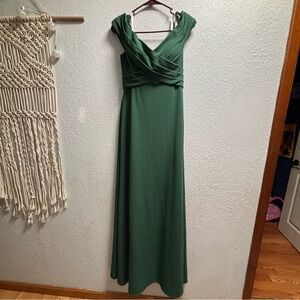 Azazie Forest Green Maxi Dress